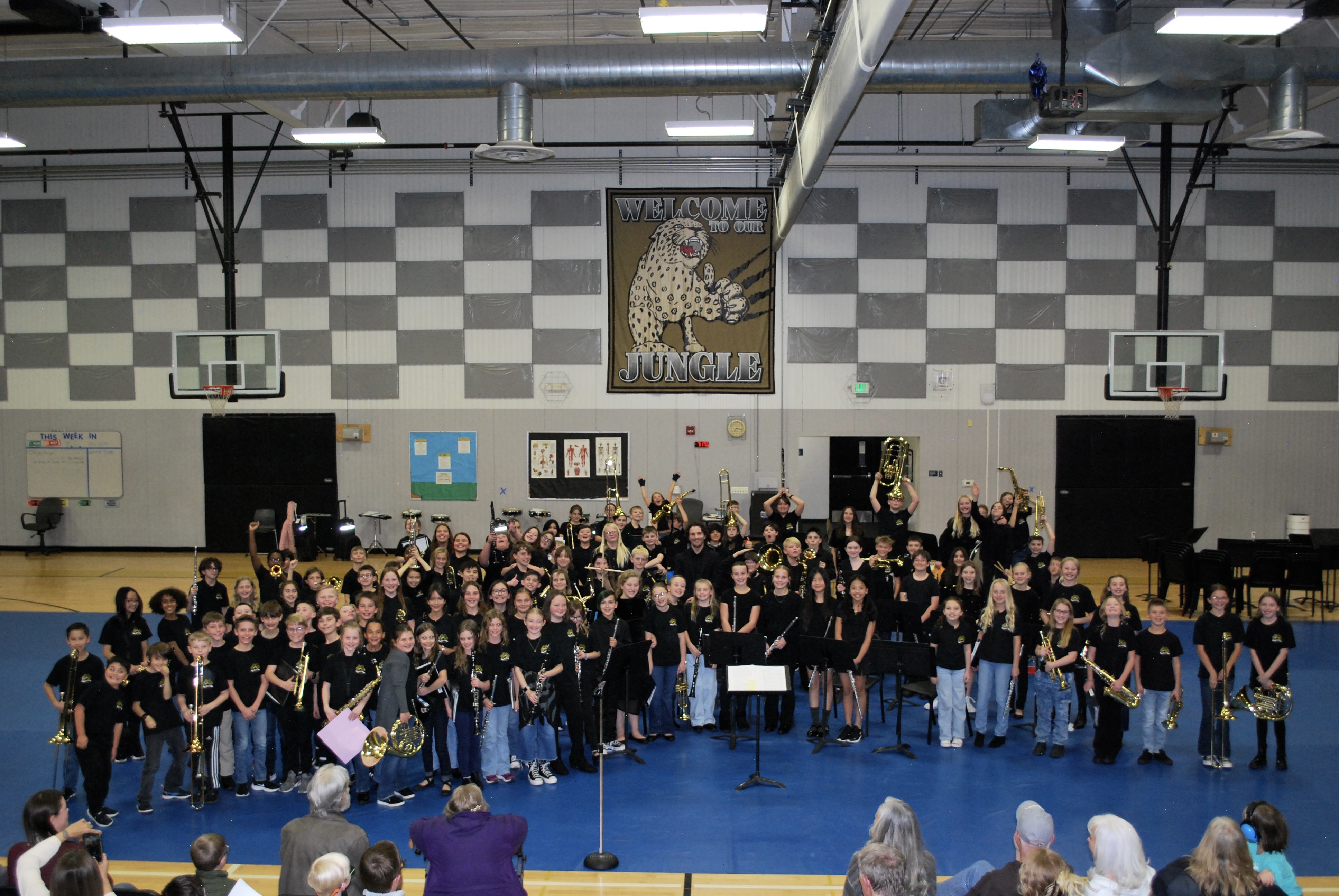 The entire band after a concert