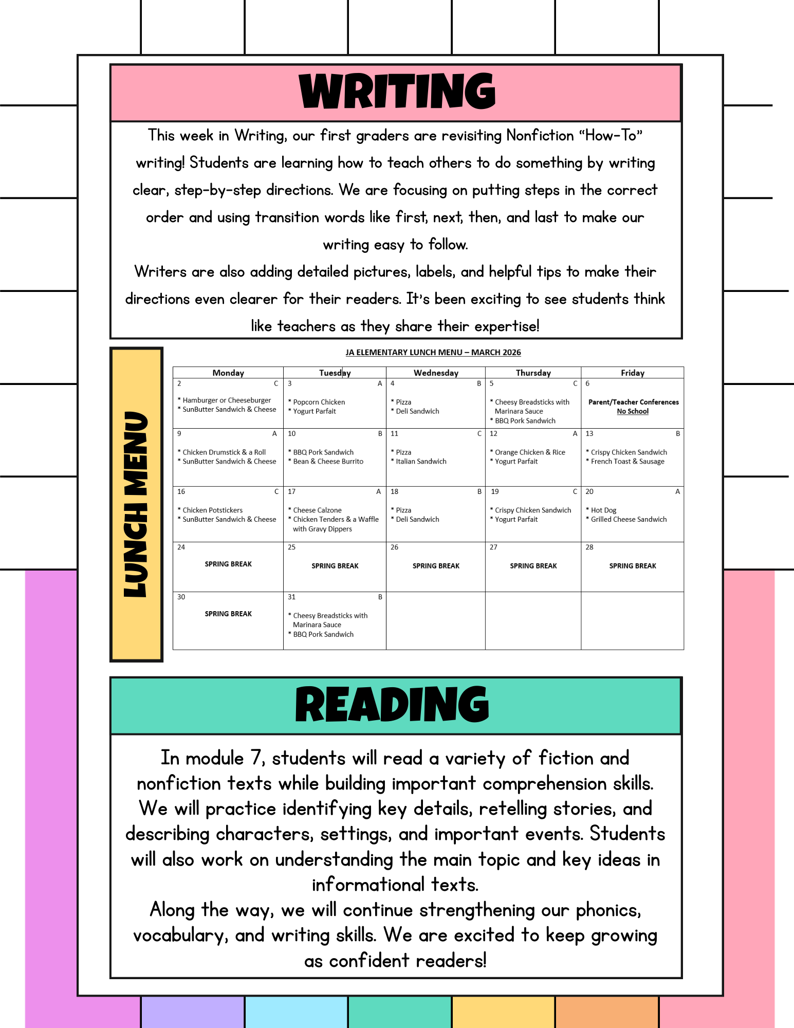 March Newsletter Back