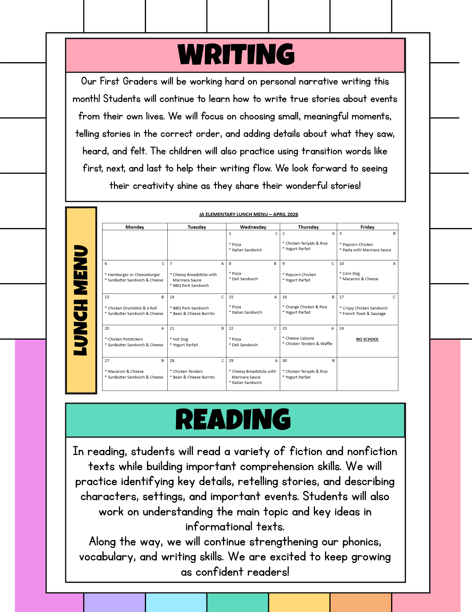 April Newsletter Front