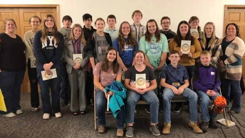 Rawlins County JH/HS history classes attend Rawlins County Historical Society Annual dinner and event