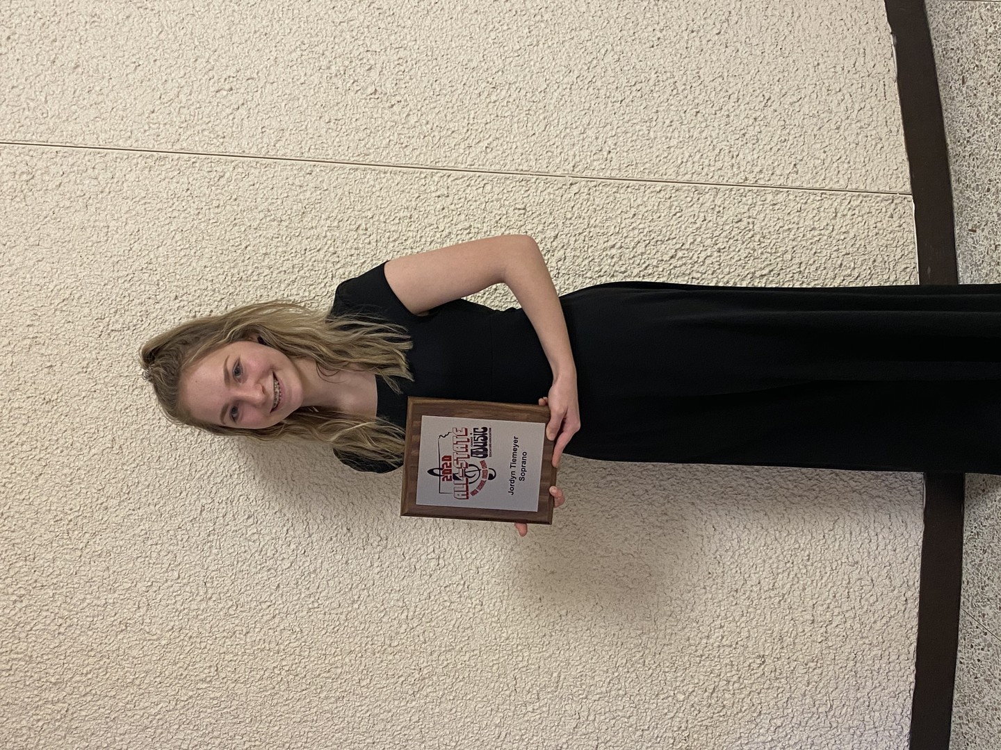 Jordyn Tiemeyer was selected as a Soprano I to be a member of the All-State Mixed Choir that performed at century II in Wichita on Sat Feb 29. There were over 2000 students who competed State-wide to be a part of this choir of 256. Jordyn was one of 5 freshman to be a part of this Choir.