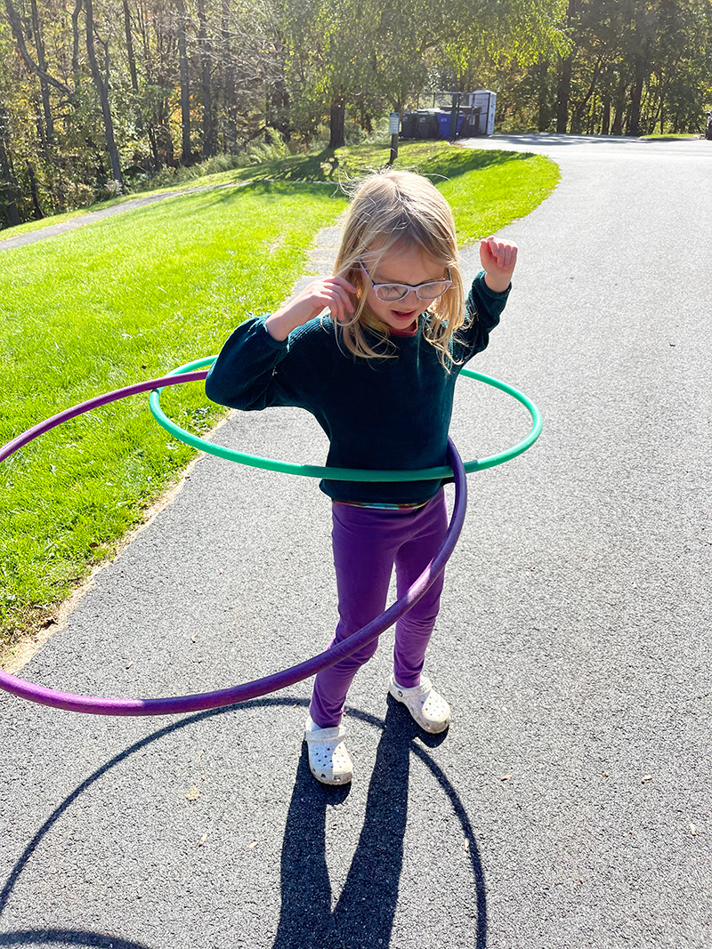 girl hula hooping