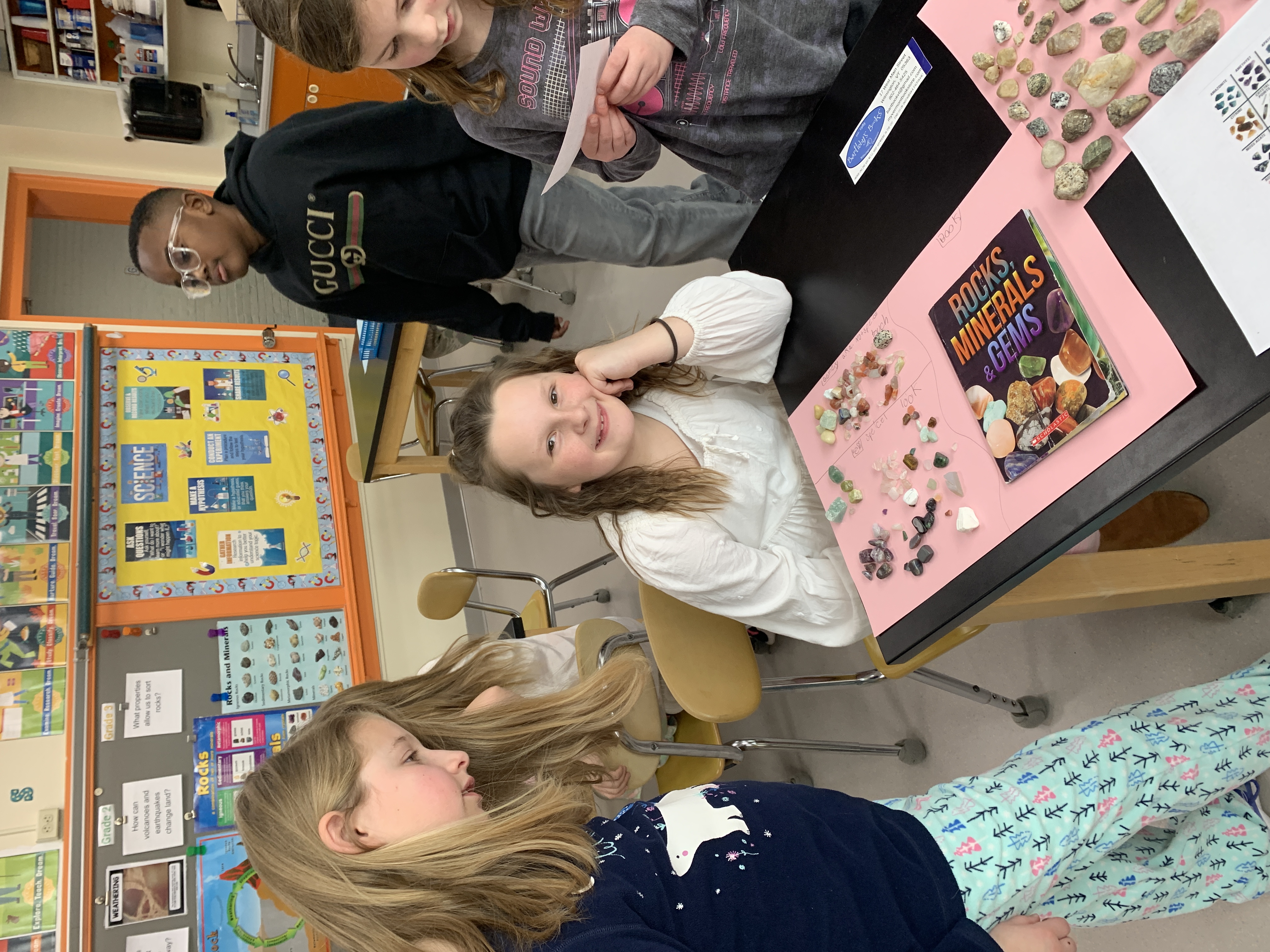 girl doing rock presentation