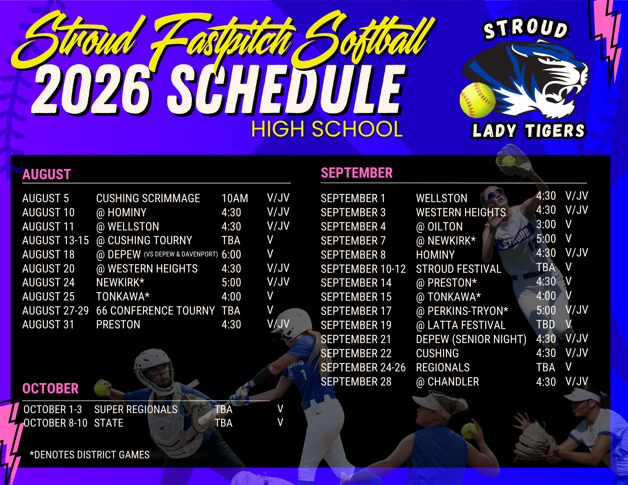 Softball Schedule