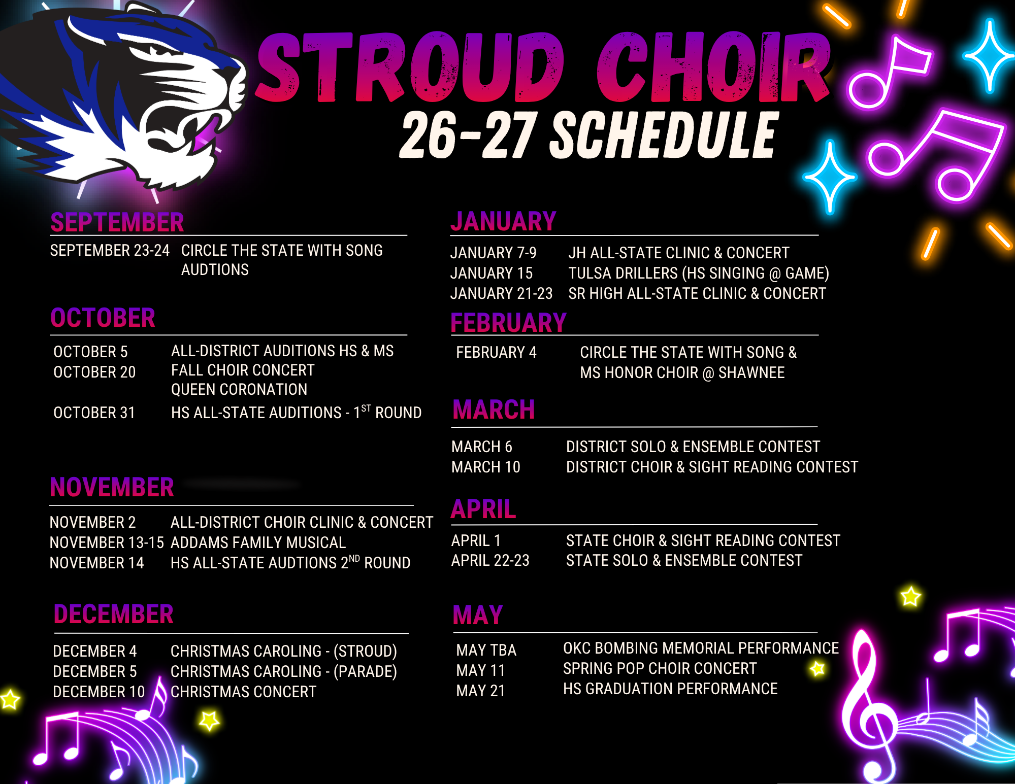 Vocal Schedule