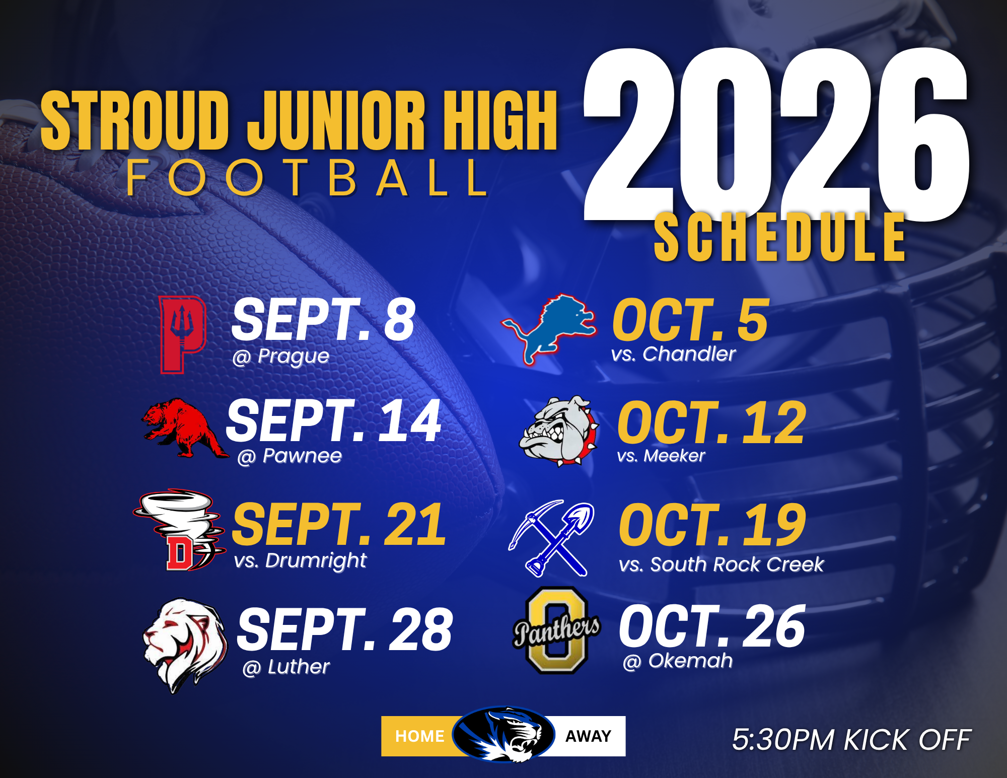 SMS Football Schedule
