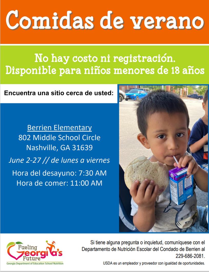 Summer Meal Program Spanish