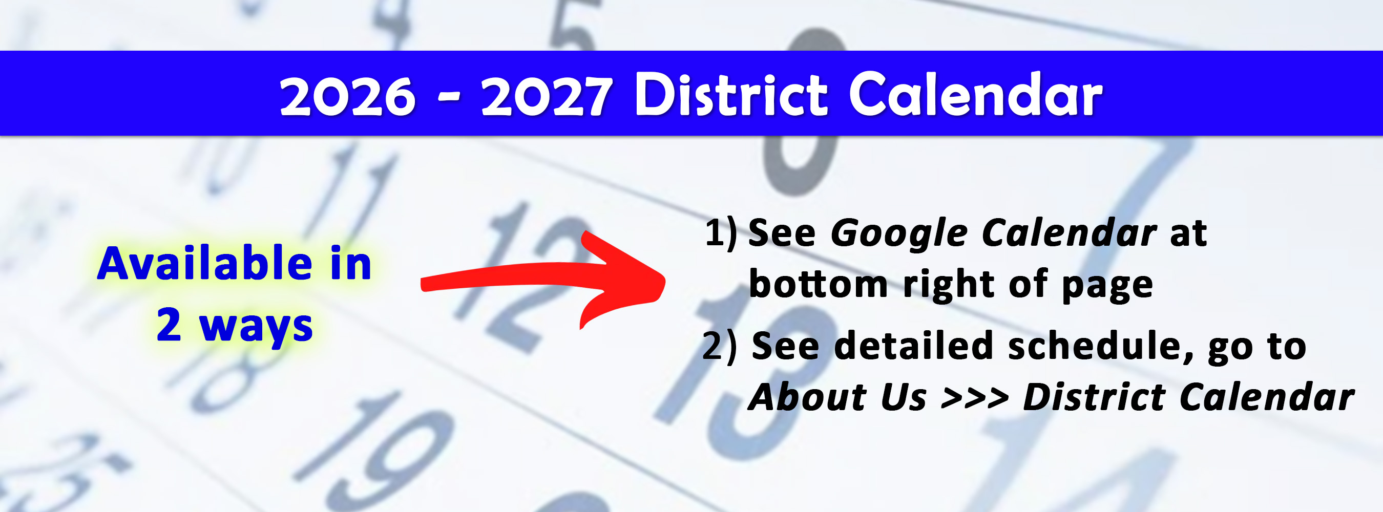 district calendar