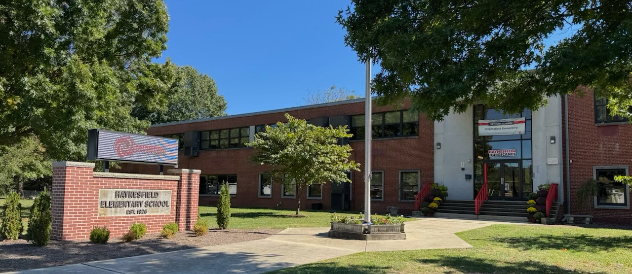 An image of the front of Haynesfield Elementary School