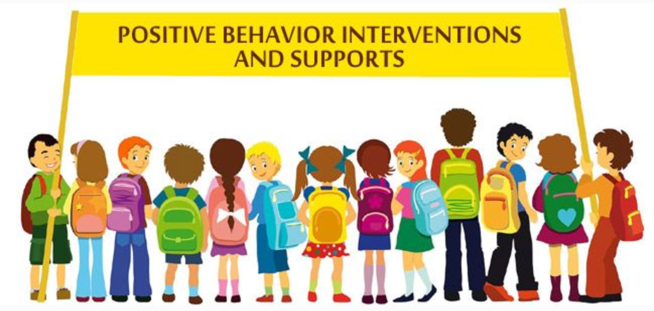 ilustrative image of kids holding a PBIS flag