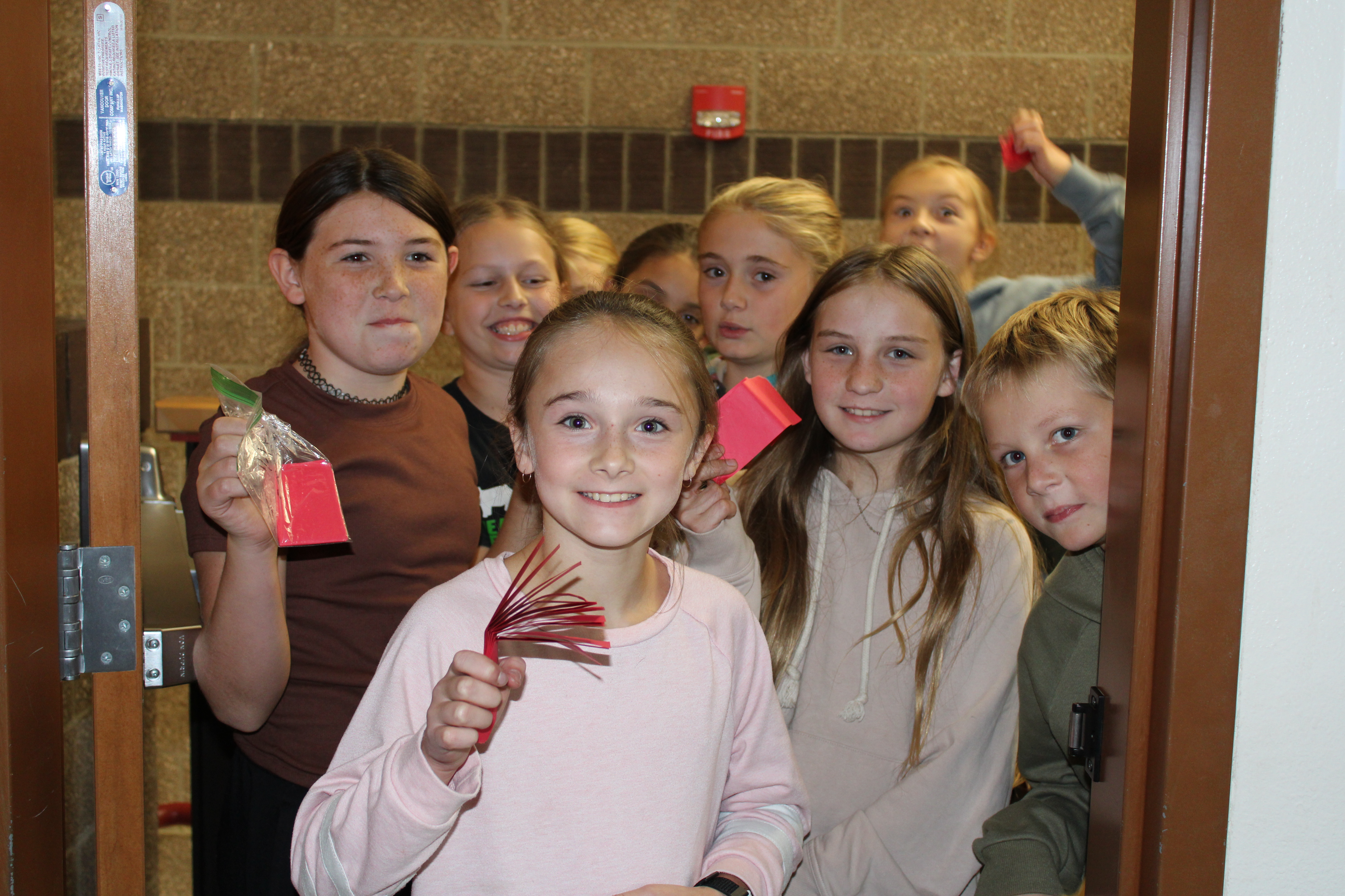 group of students with eagle bucks