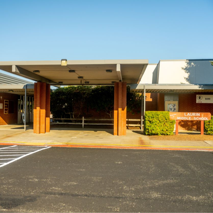 Exterior shot of Laurin Middle School