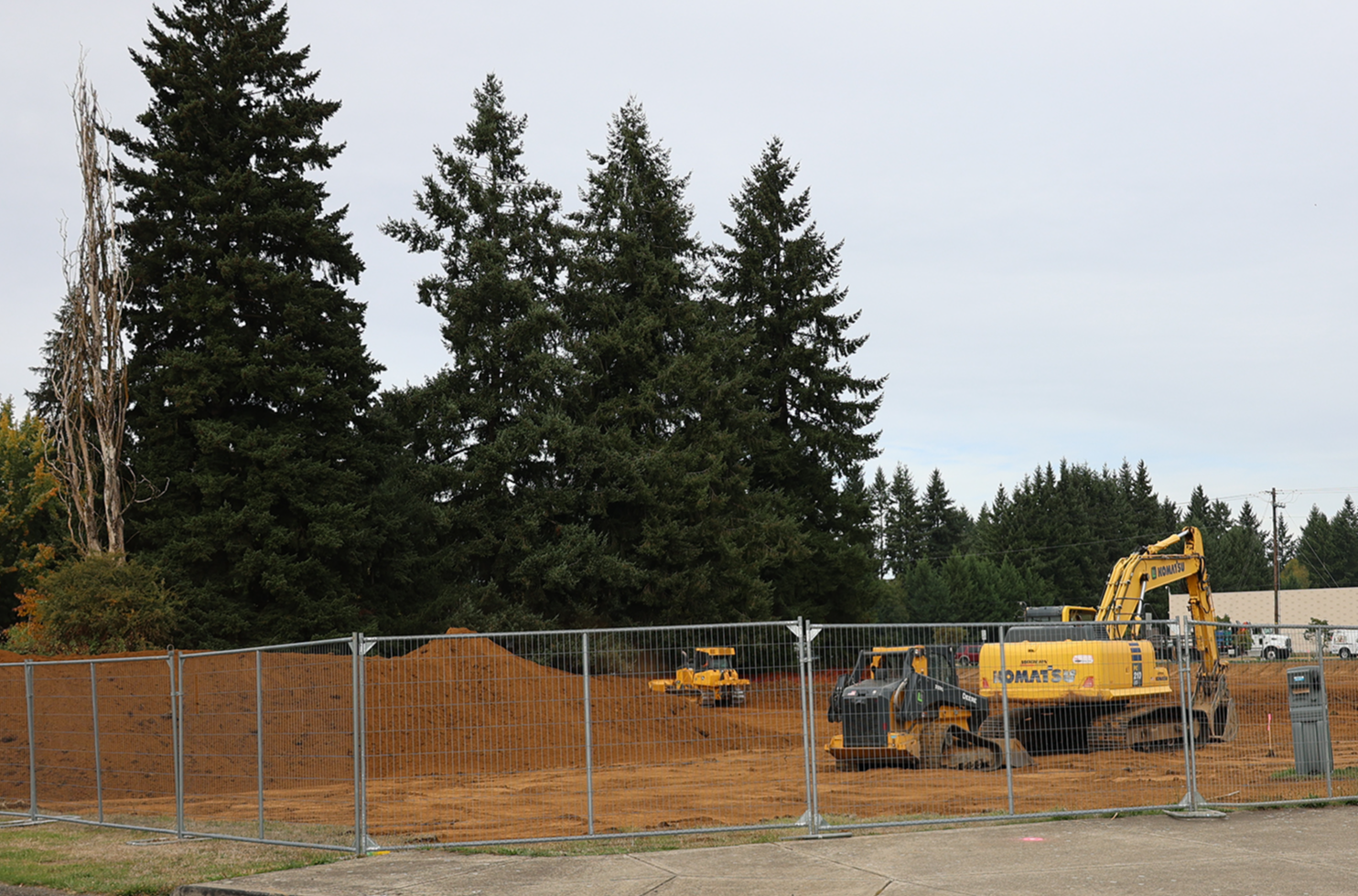 Heavy equipment moves earth to make way for the new BGVA