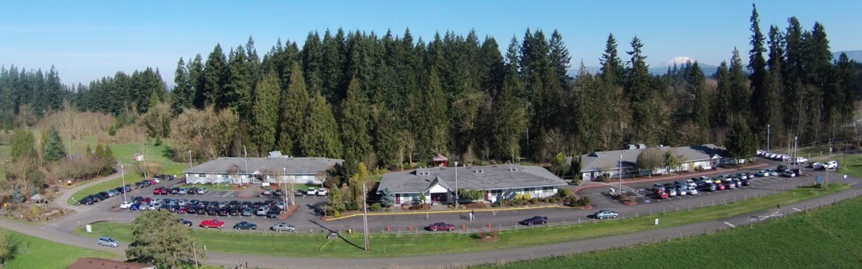 area view of the three buildings at CASEE, Battle Ground