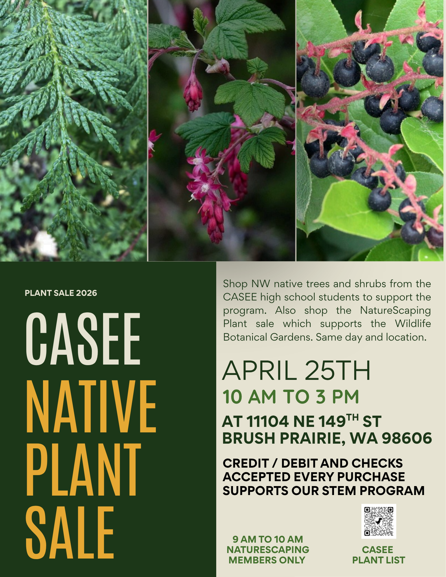 Plant sale flyer