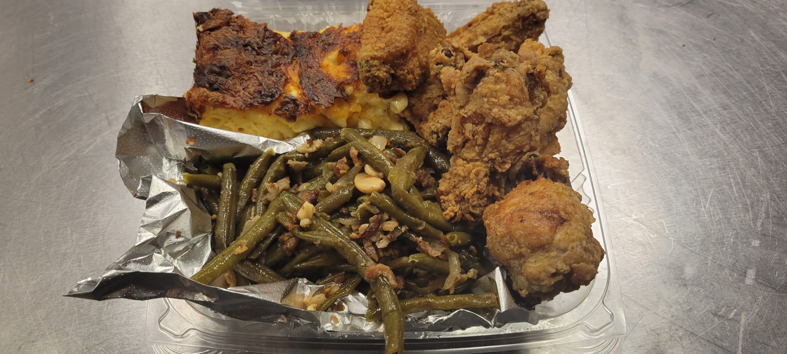 Delicious meal on a wooden table