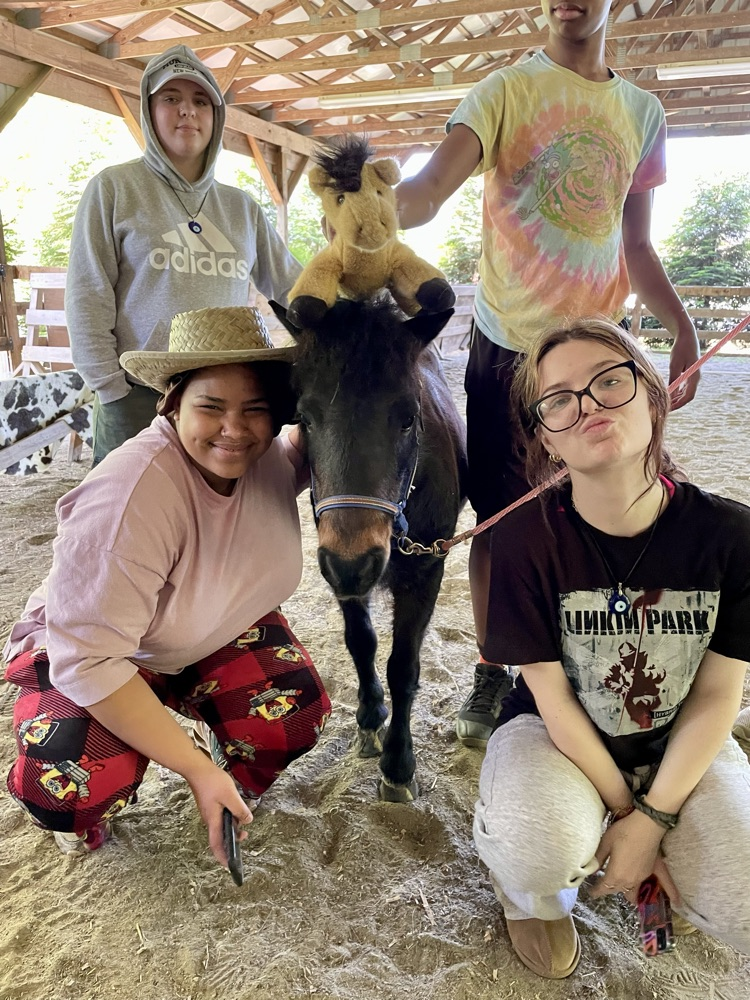 Students at equine therapy