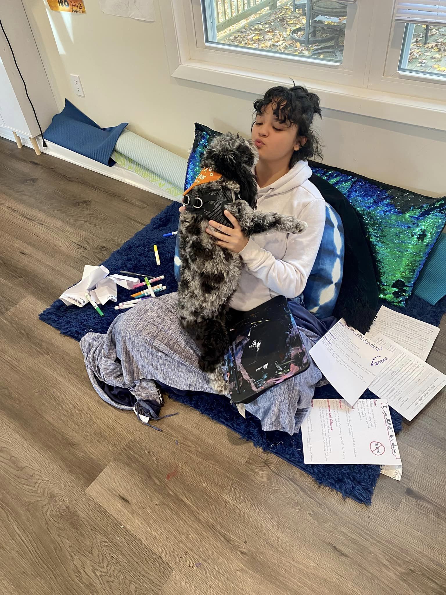k-9 therapy session