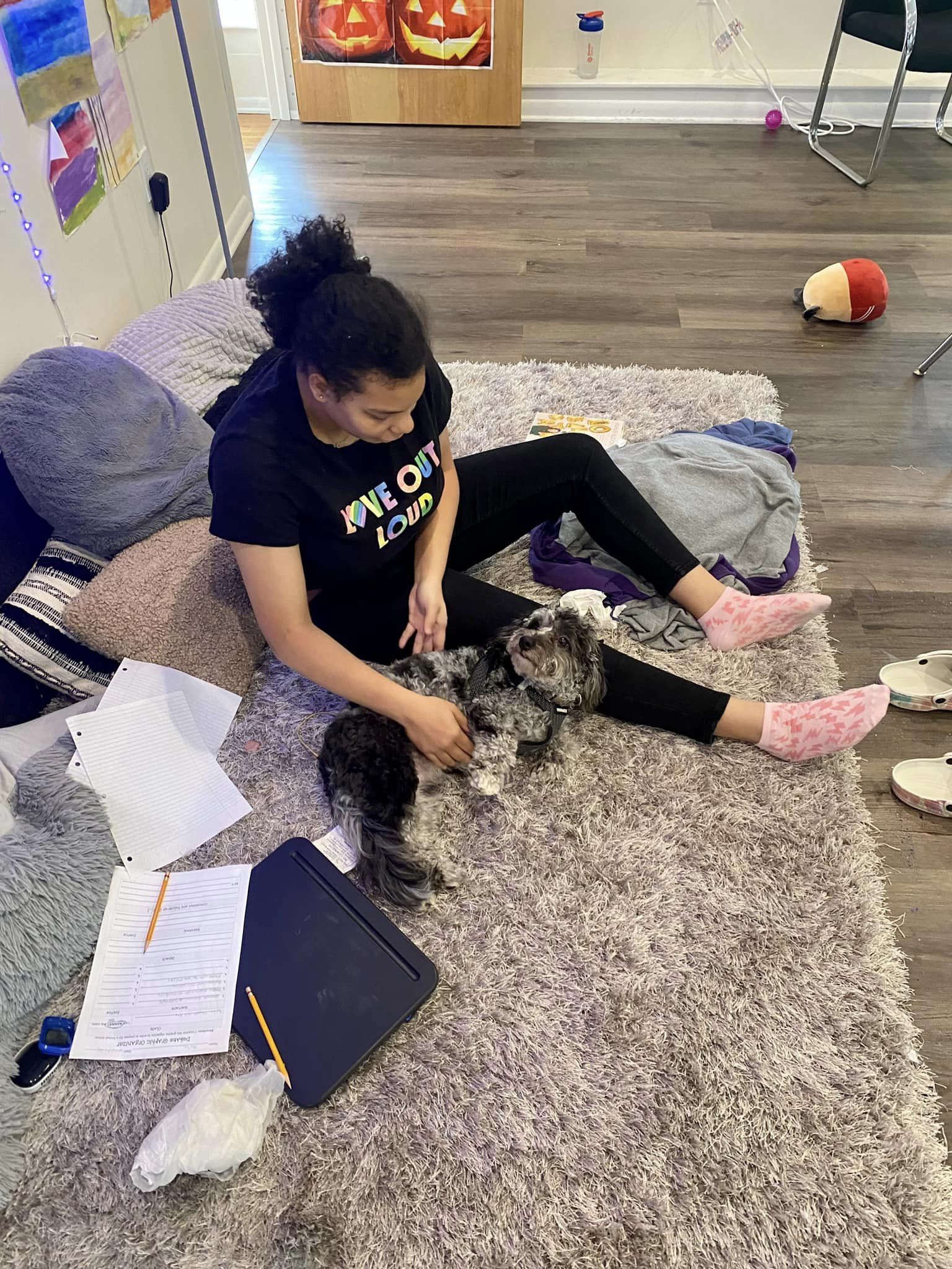 k-9 therapy session