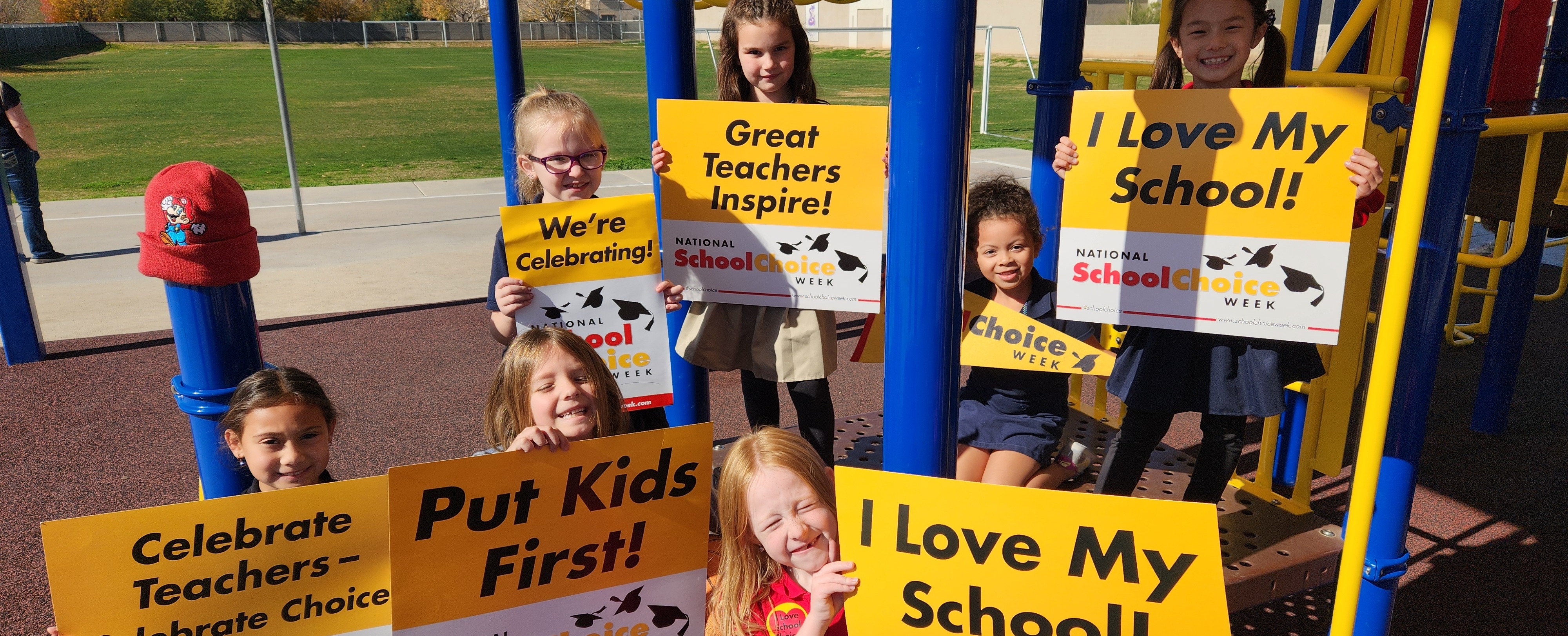 students participating in school pride 