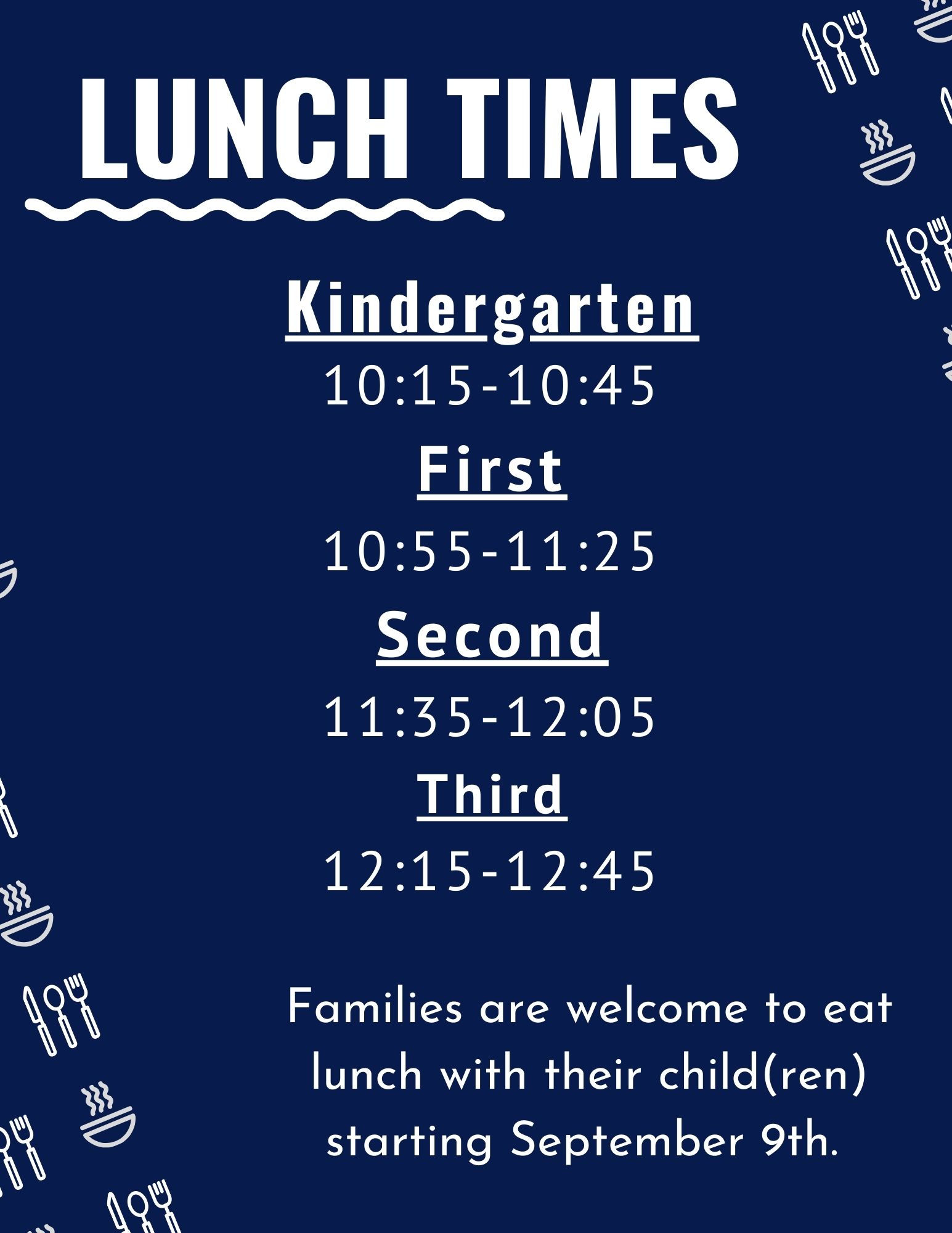 lunch times