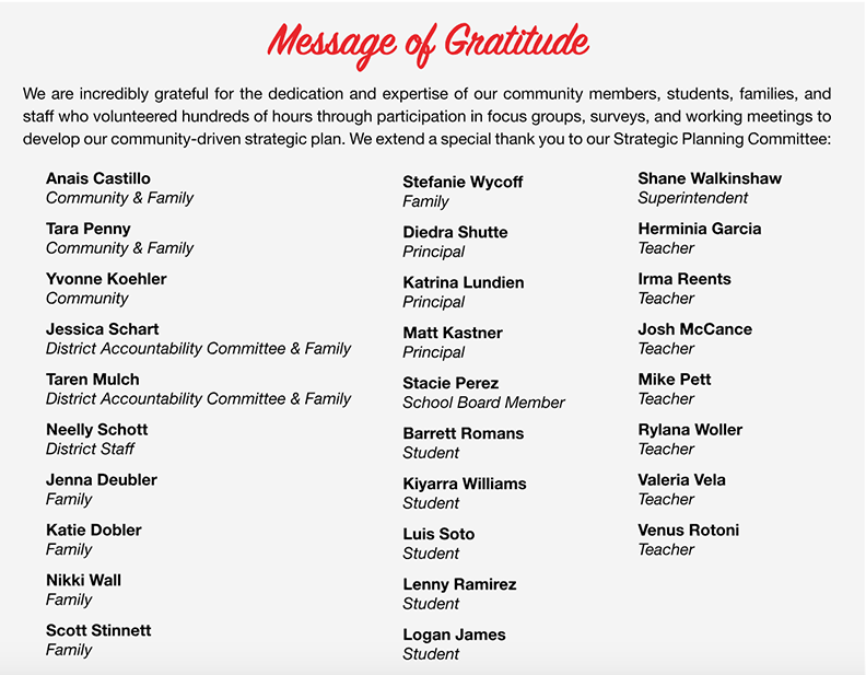 Message of Gratitude