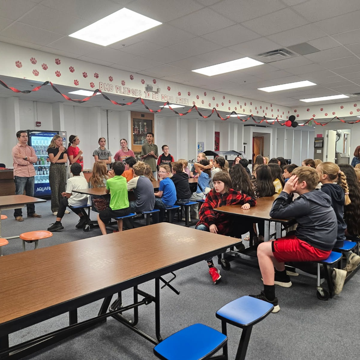 4th graders visiting another school.
