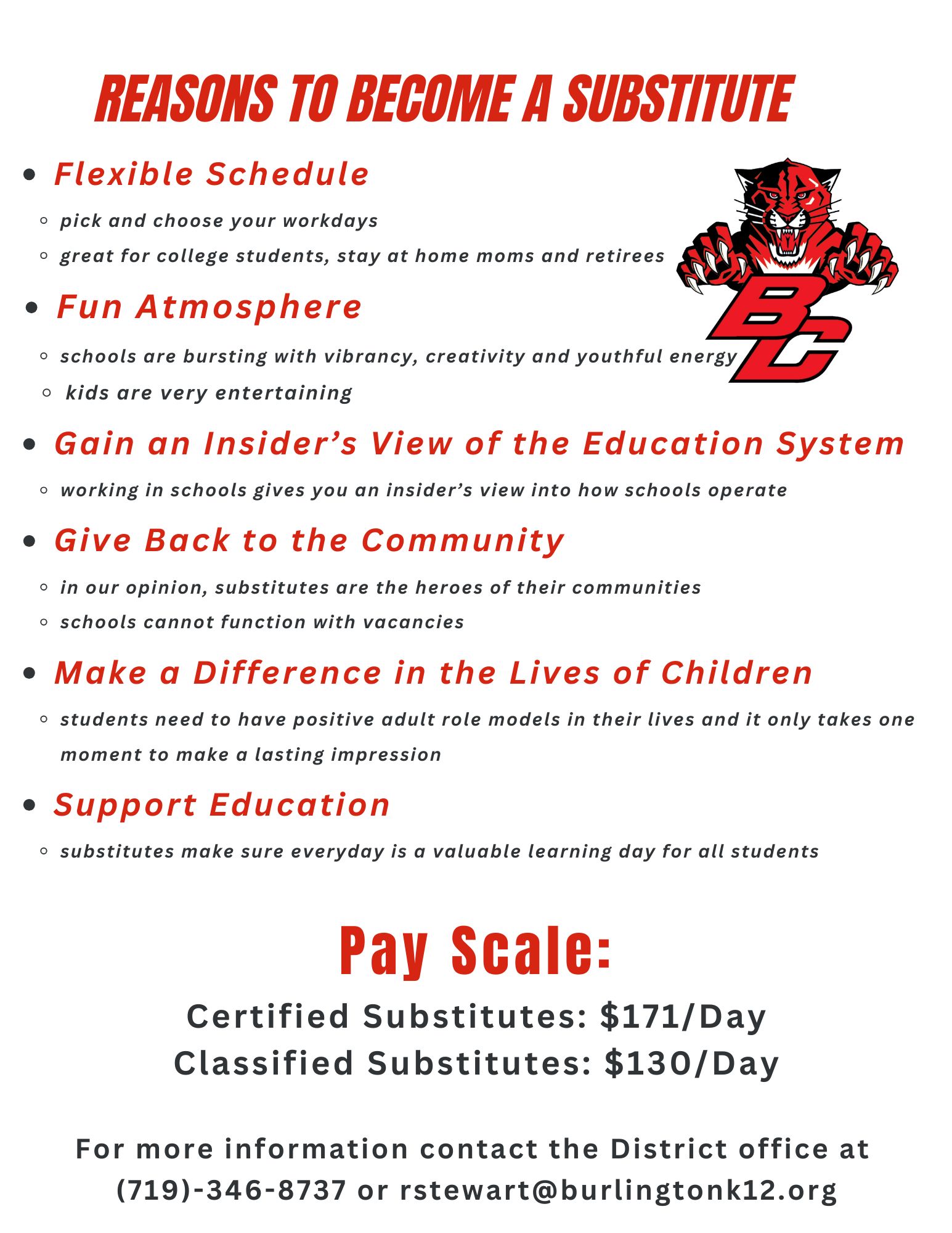 Advertising for Substitute Teachers