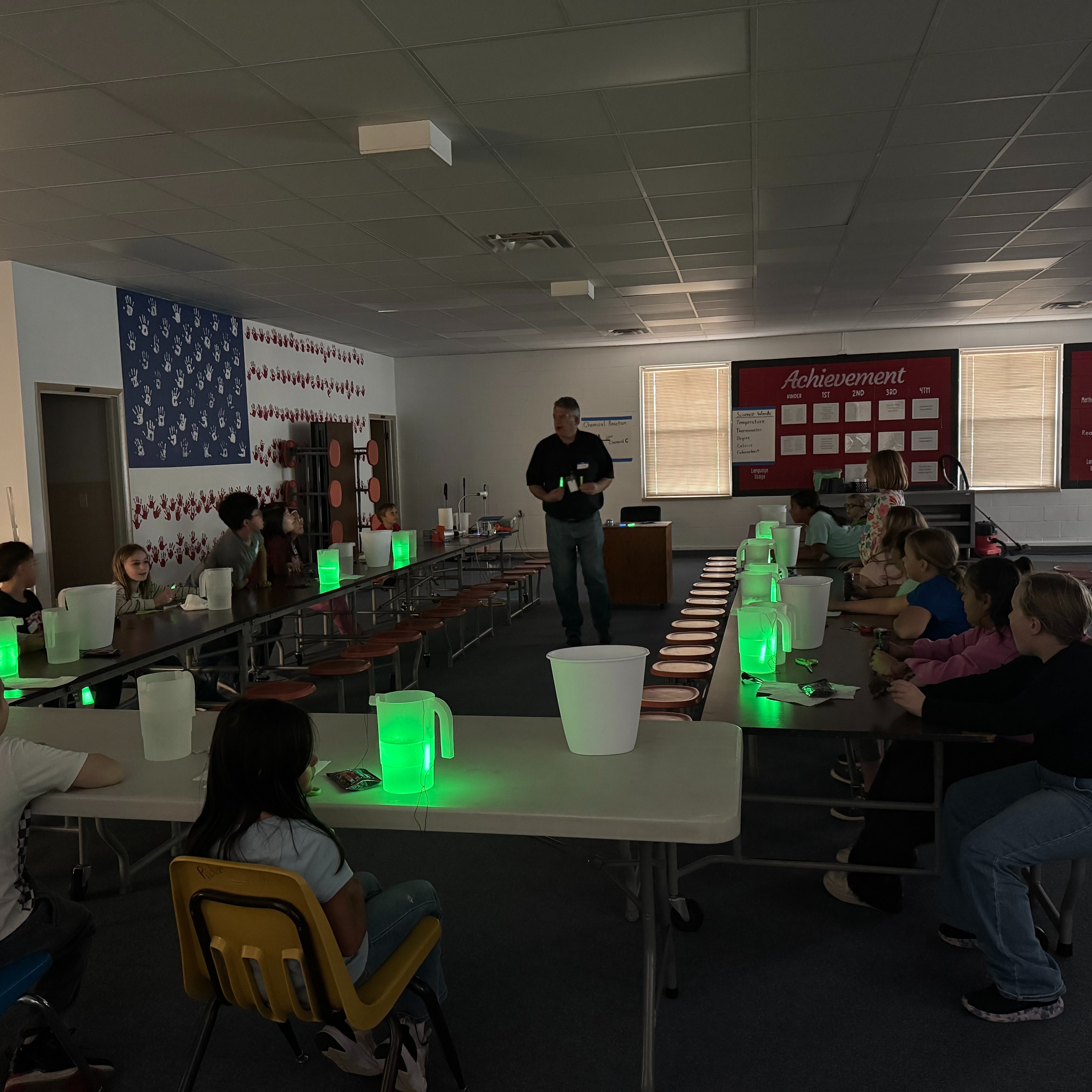 4th graders in science class.