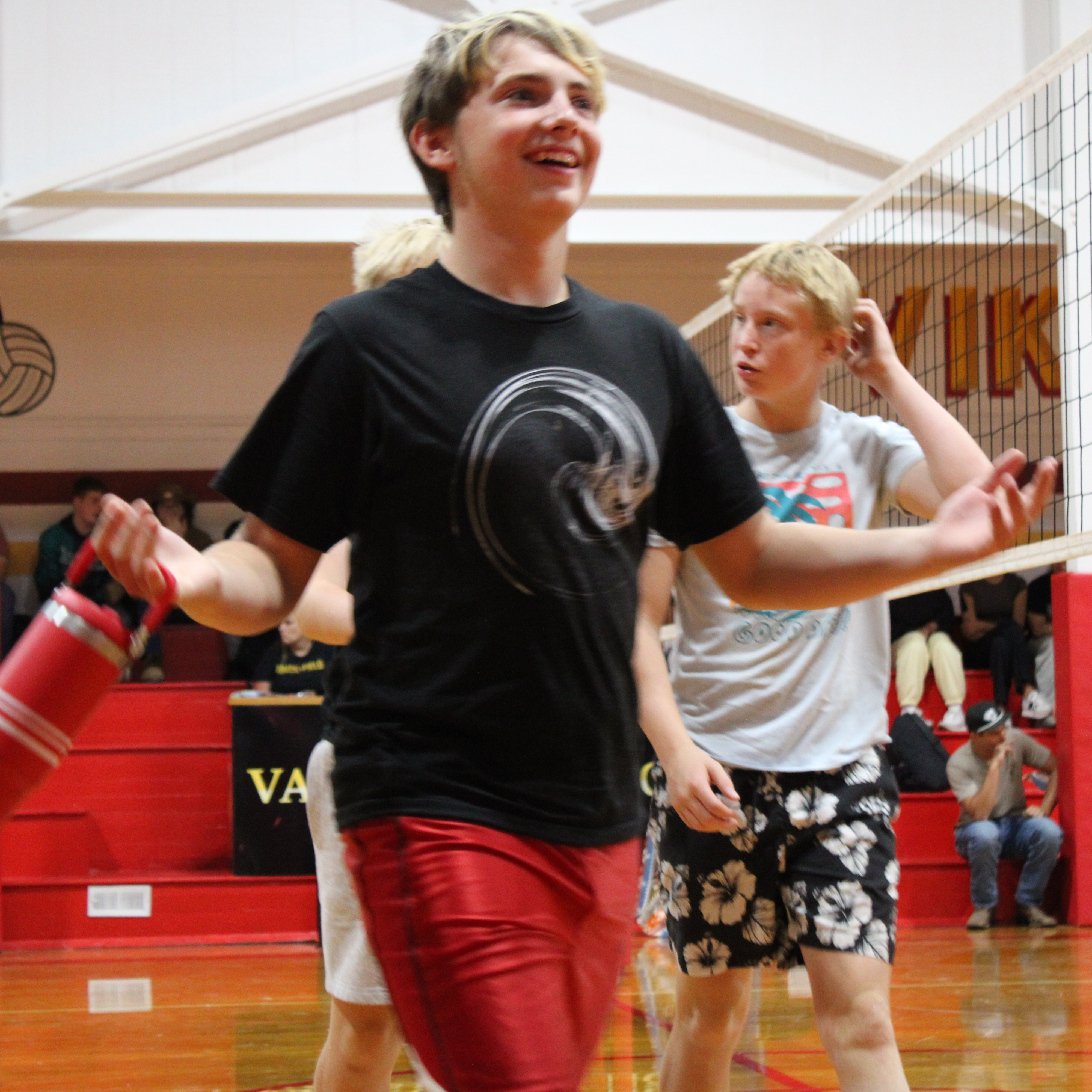 Student at assembly