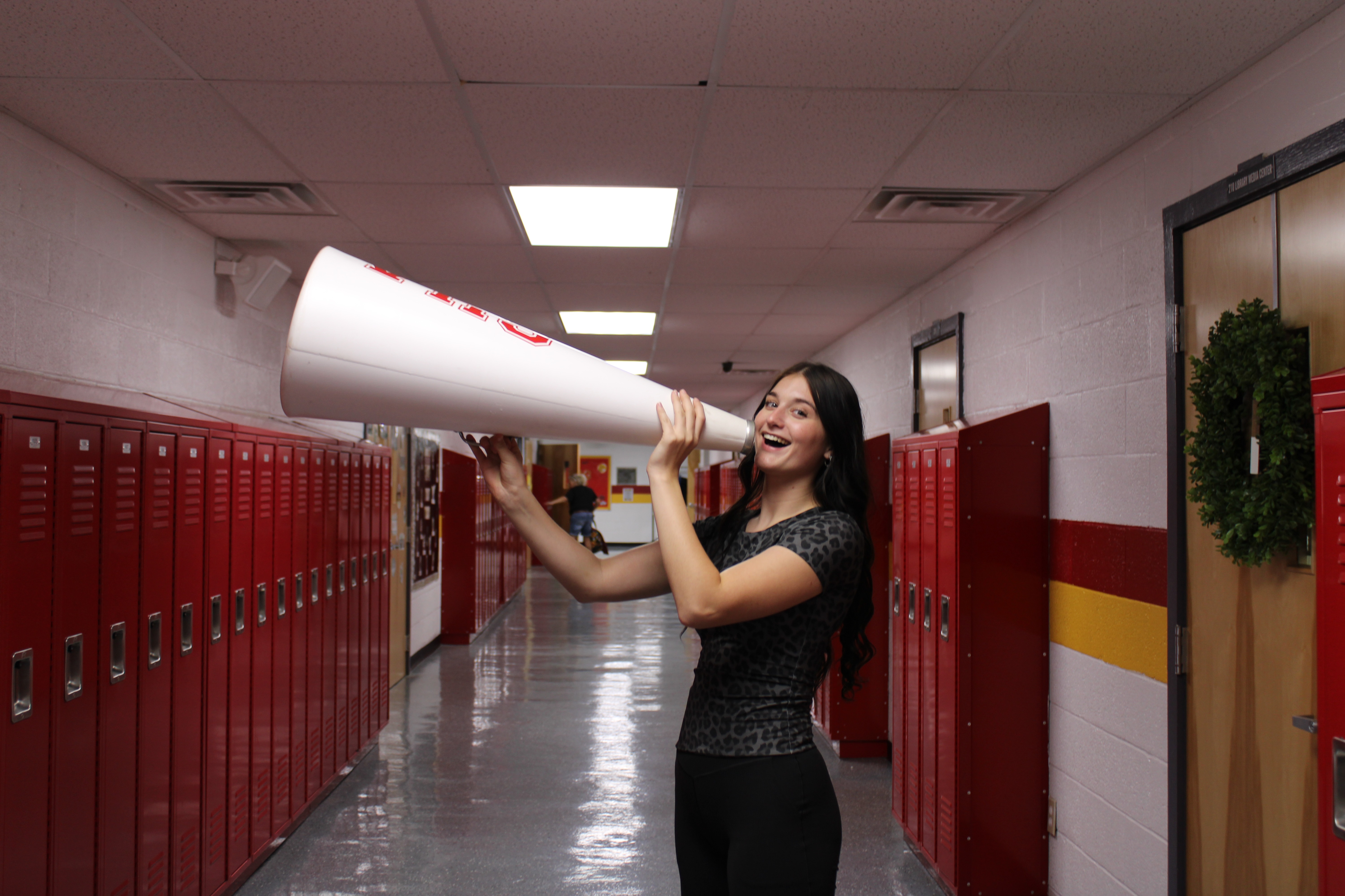 Student with Megaphone