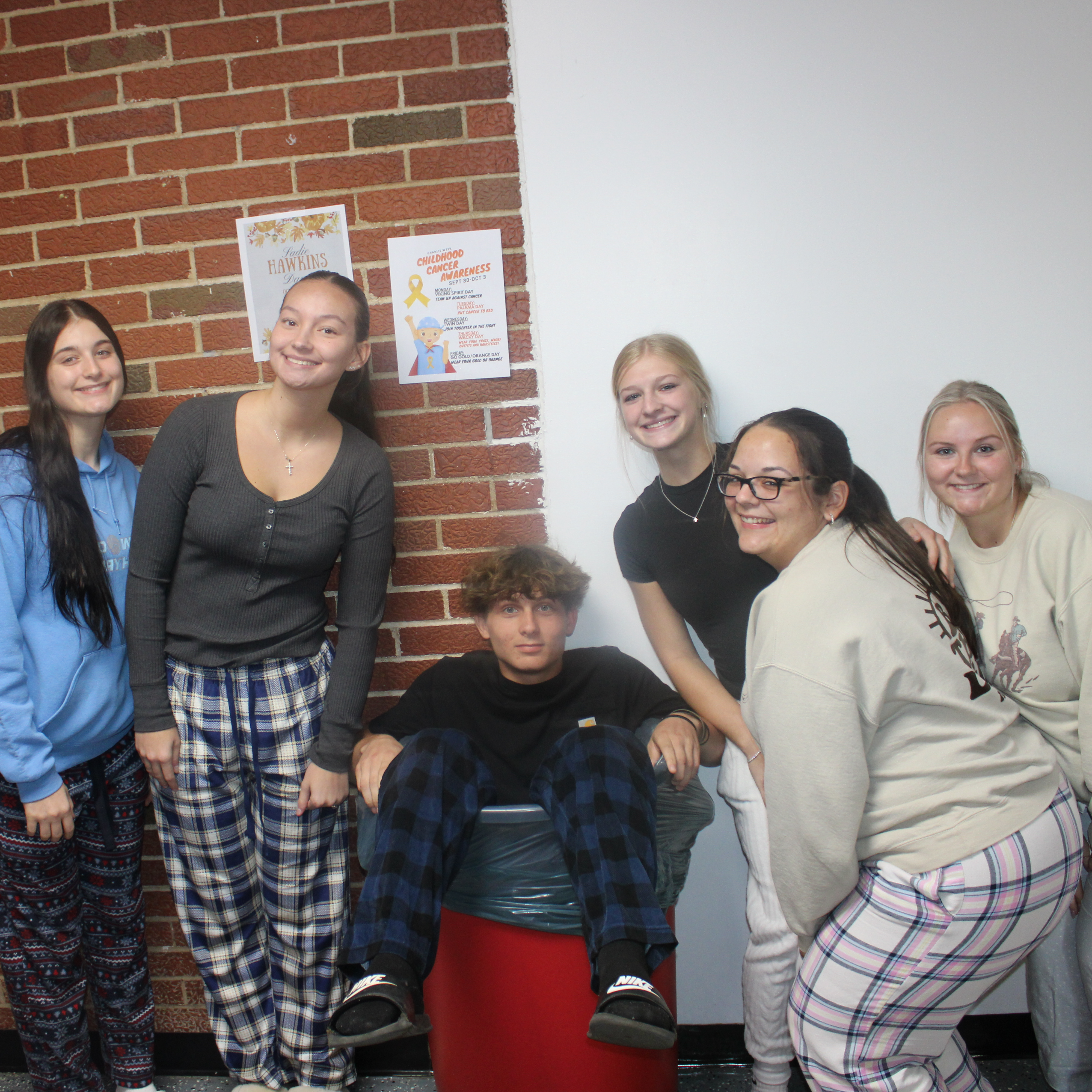 Students posing