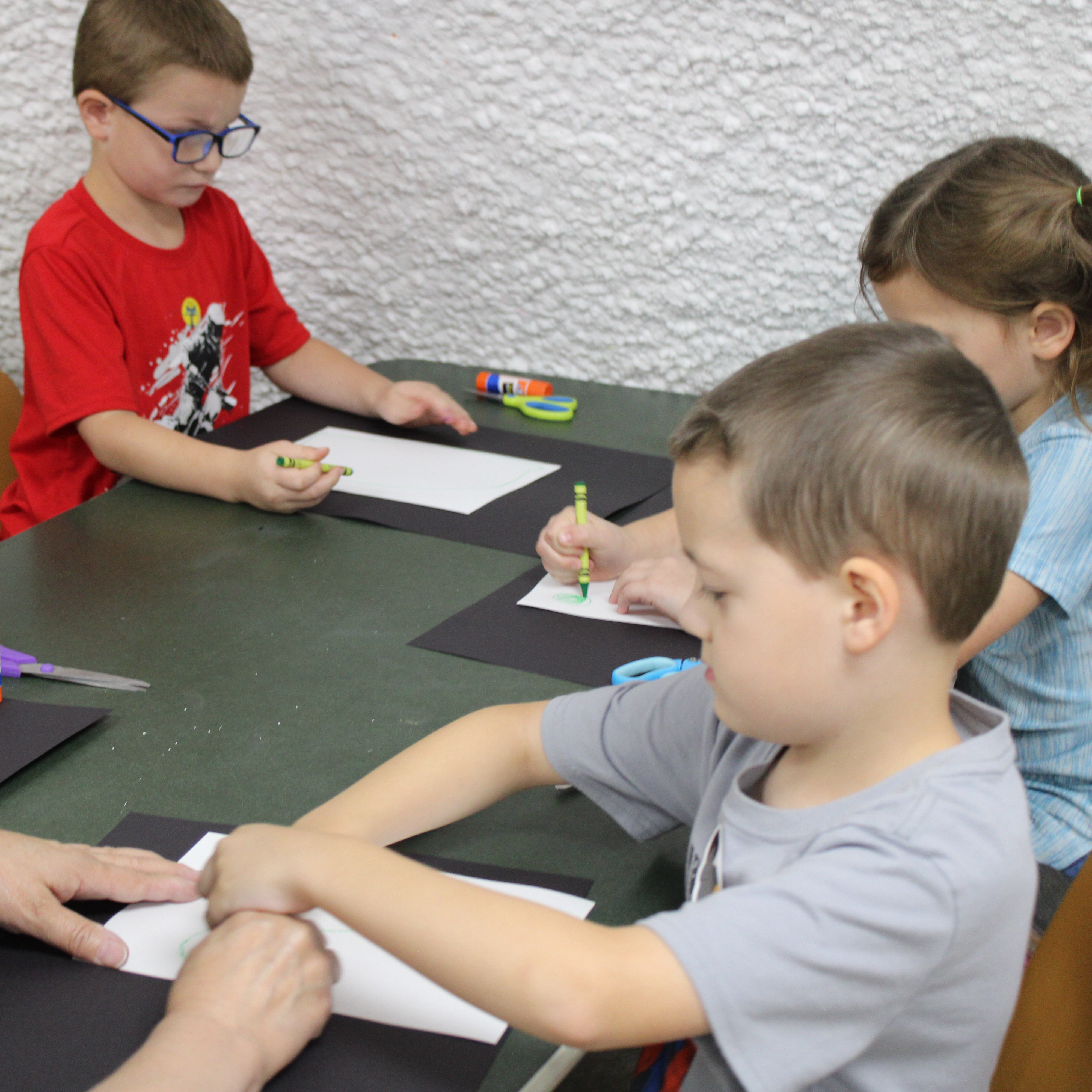 Elementary students in class