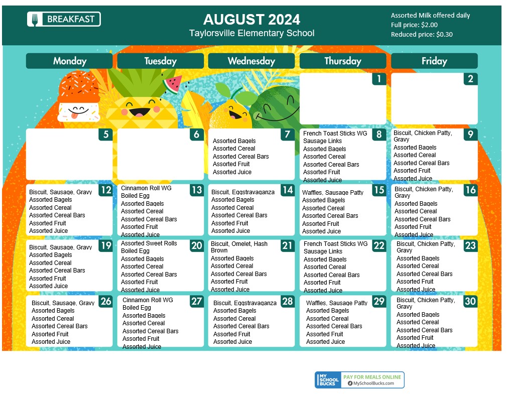 Taylorsville Elementary School Breakfast