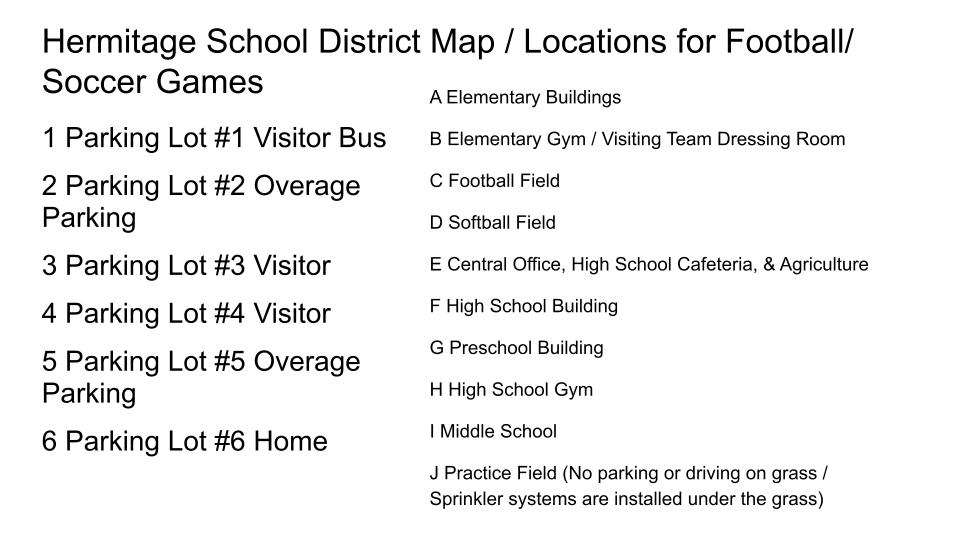 Football & Soccer Parking Directions