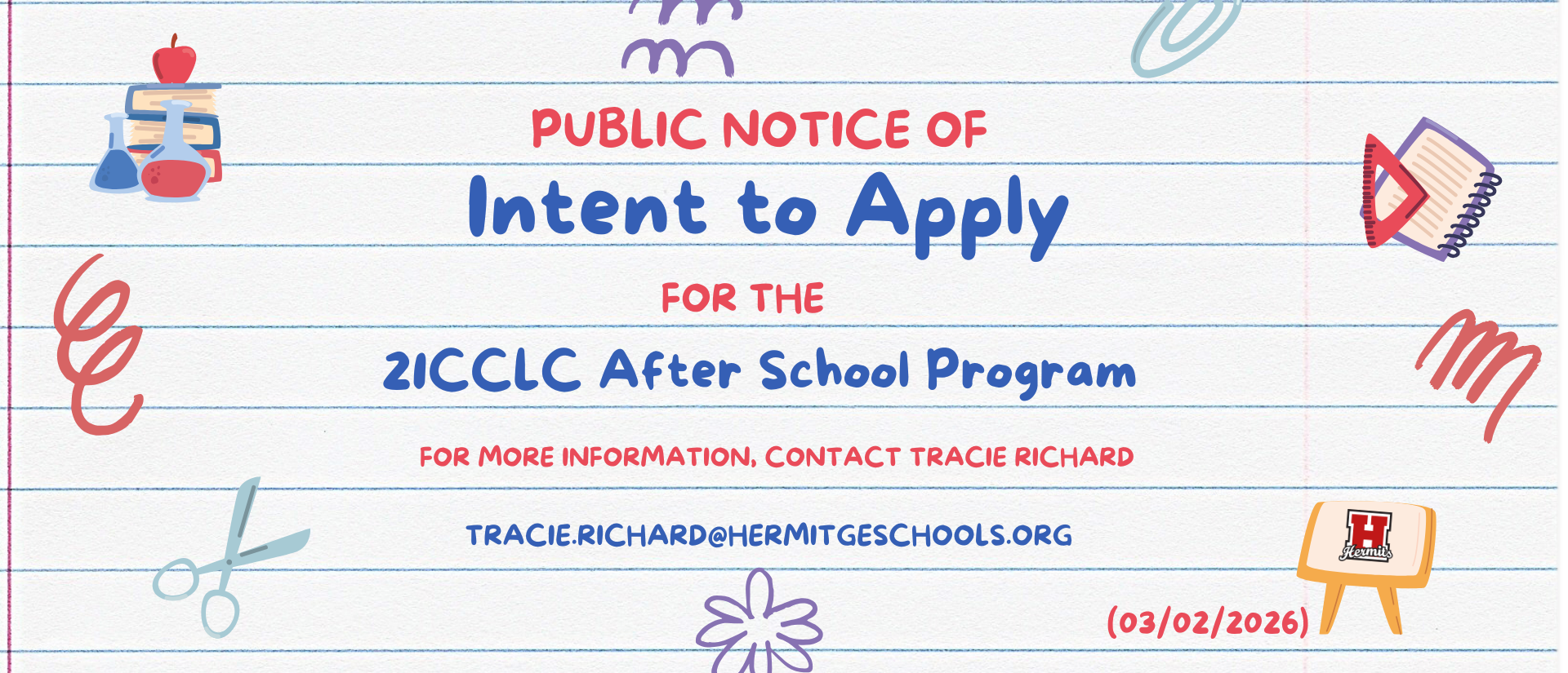 Notice of Intent to Apply