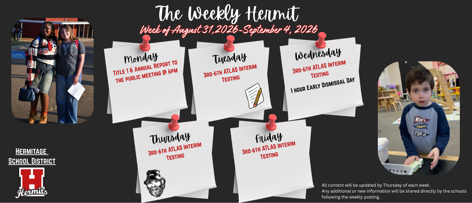 Weekly Hermit 8/31/26-9/4/26