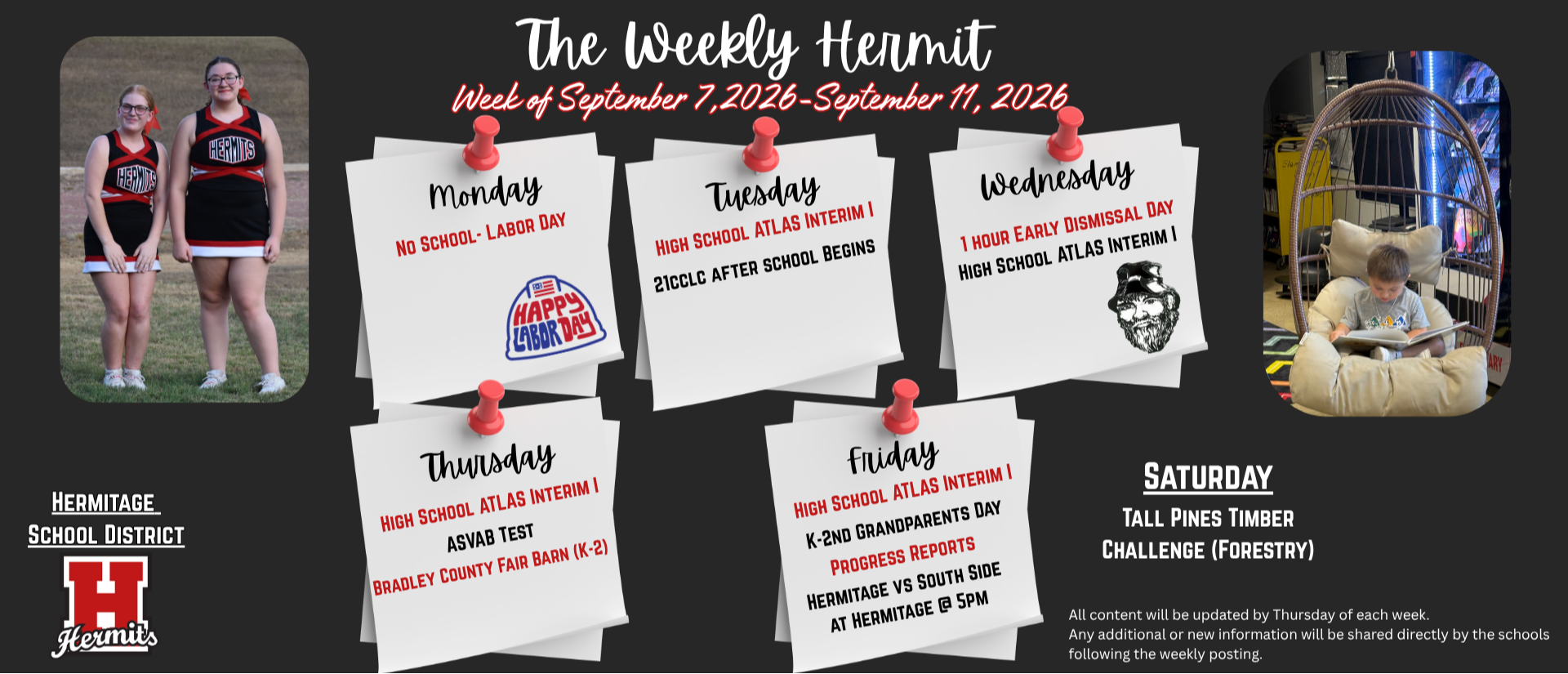 Weekly Hermit 9/7/26-9/11/26