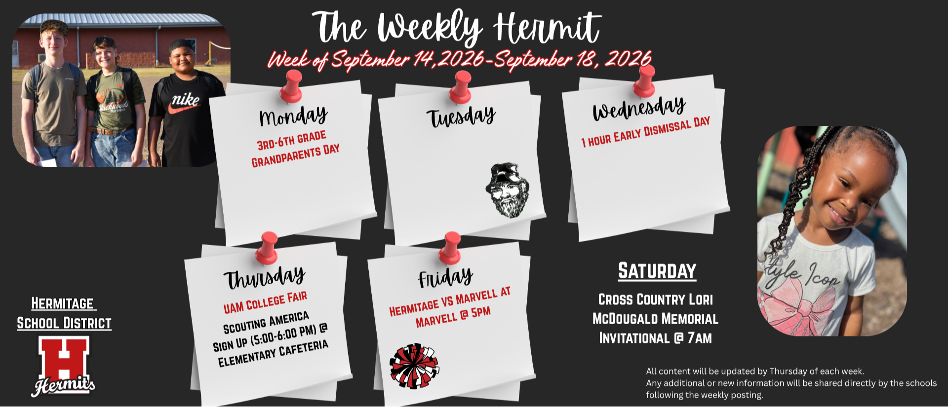 Weekly Hermit 9/14/26-9/18/26