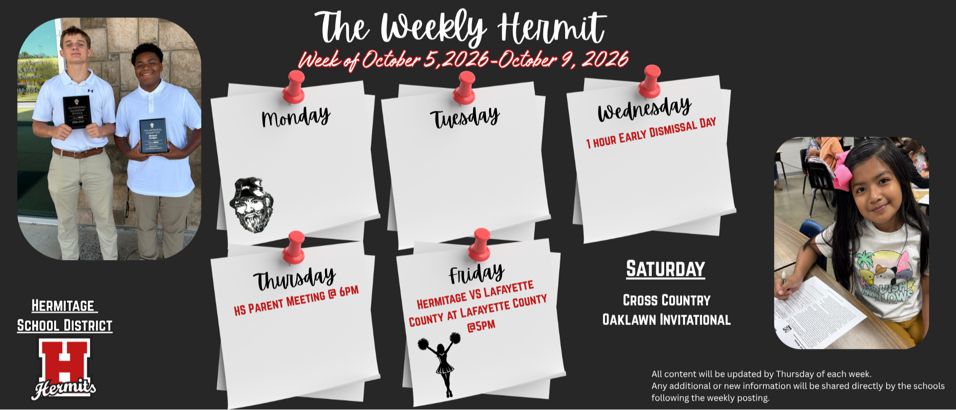 Weekly Hermit 10/5/26-10/9/26