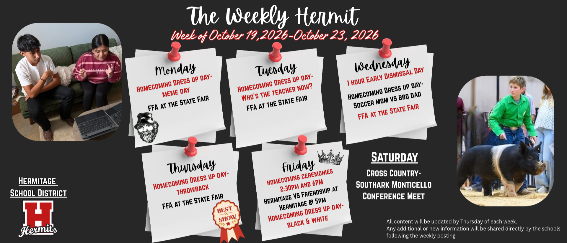 Weekly Hermit 10/19/26-10/23/26