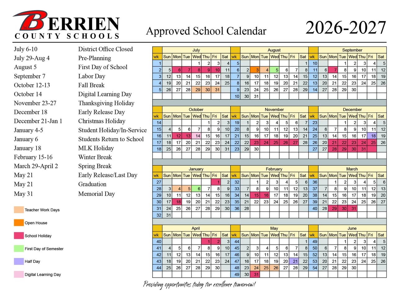 26-27 School Calendar
