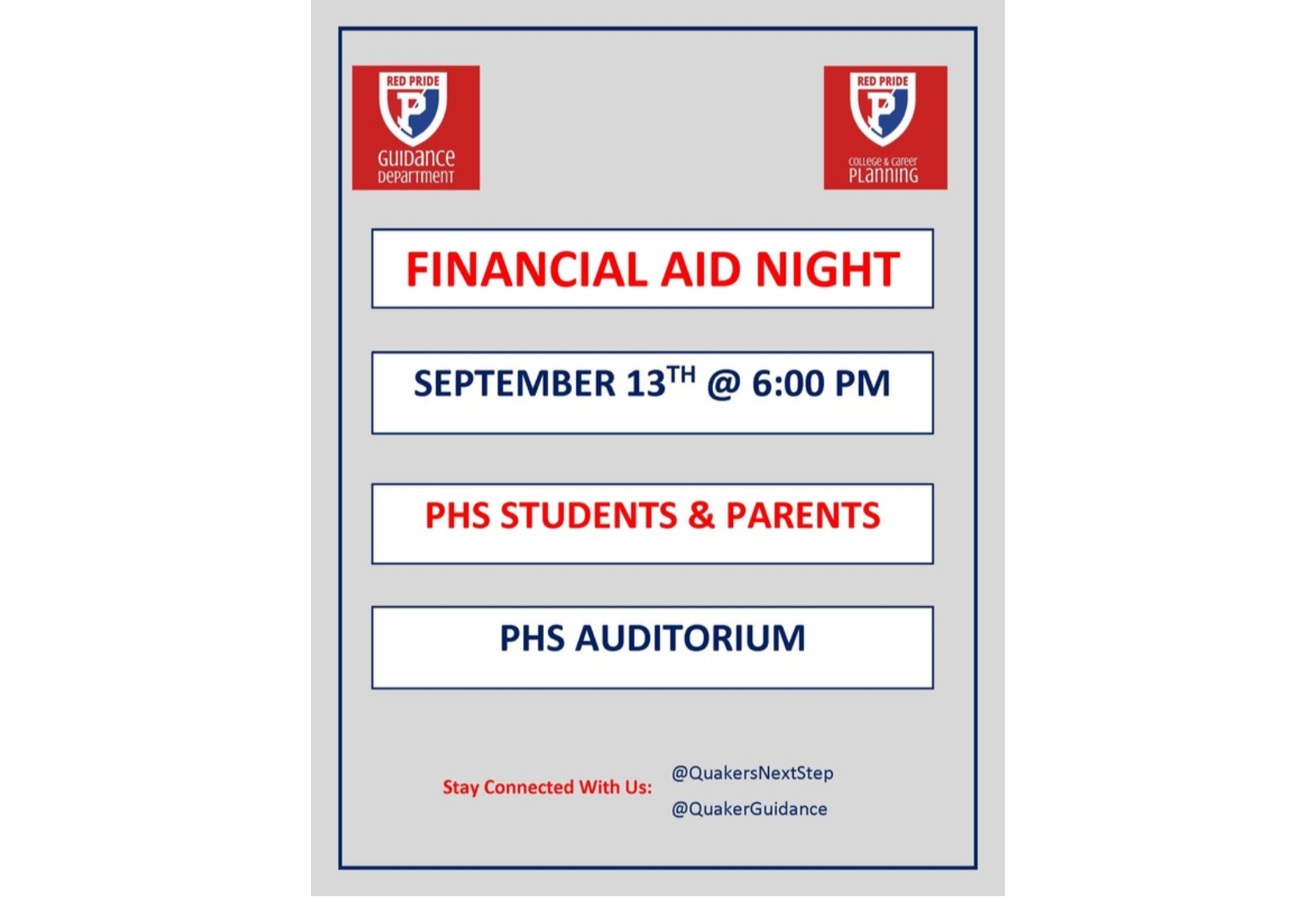 financial aid night logo