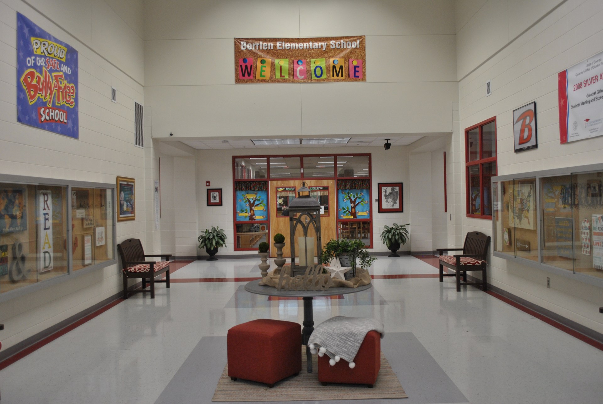 school building lobby