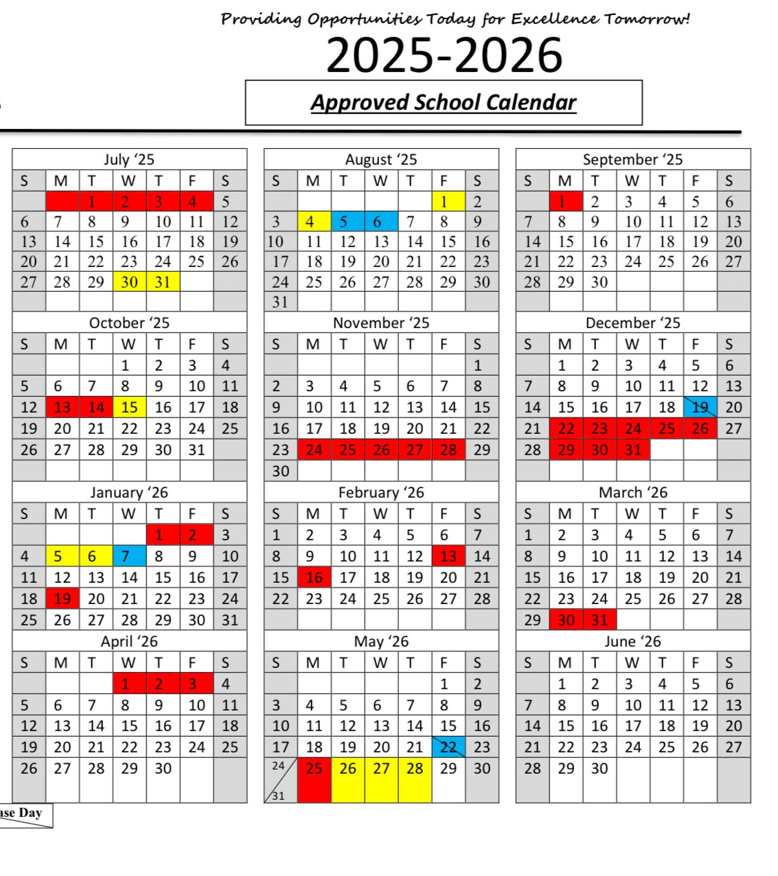 25-26  School Calendar