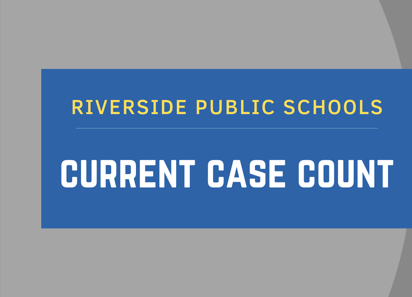 Current Covid Case count Riverside logo