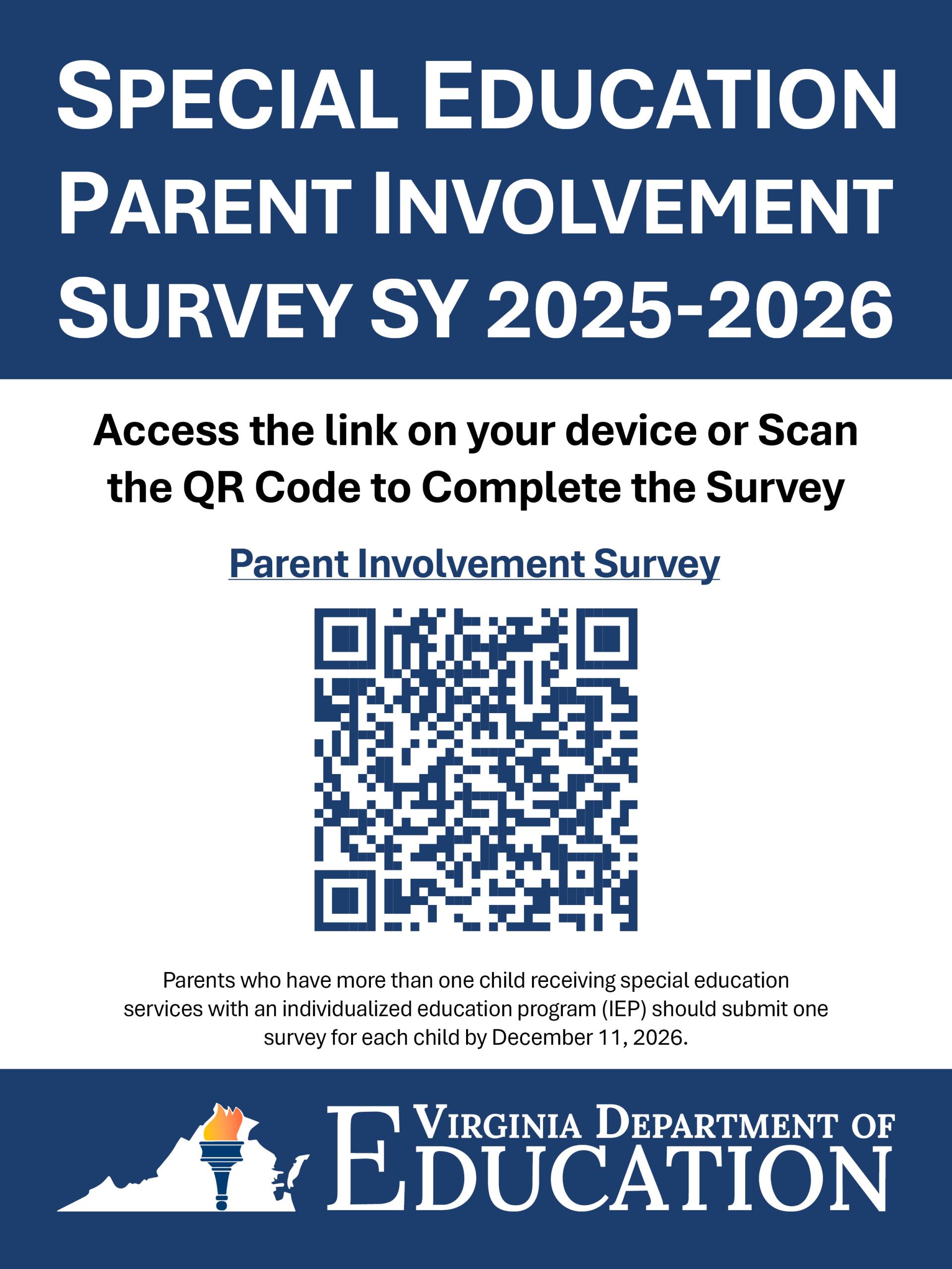 QR code for parent survey