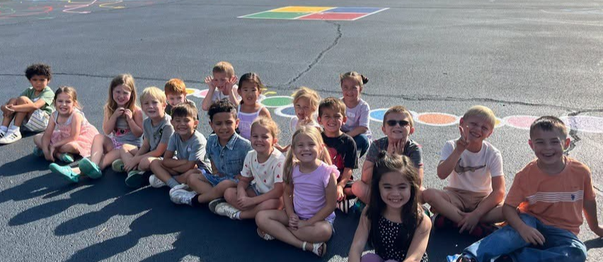 Central Elementary School 2026-2027 students are on the playground and are thankful to the Point Church!