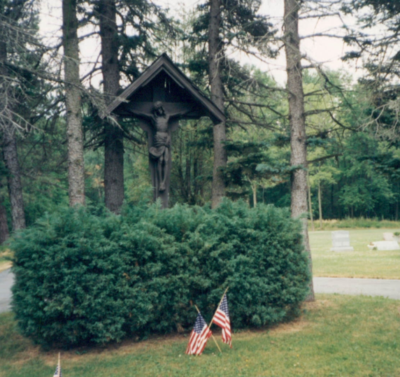 Sacred Heart Buffalo Diocese Shrine 1942 Cemetery statue built