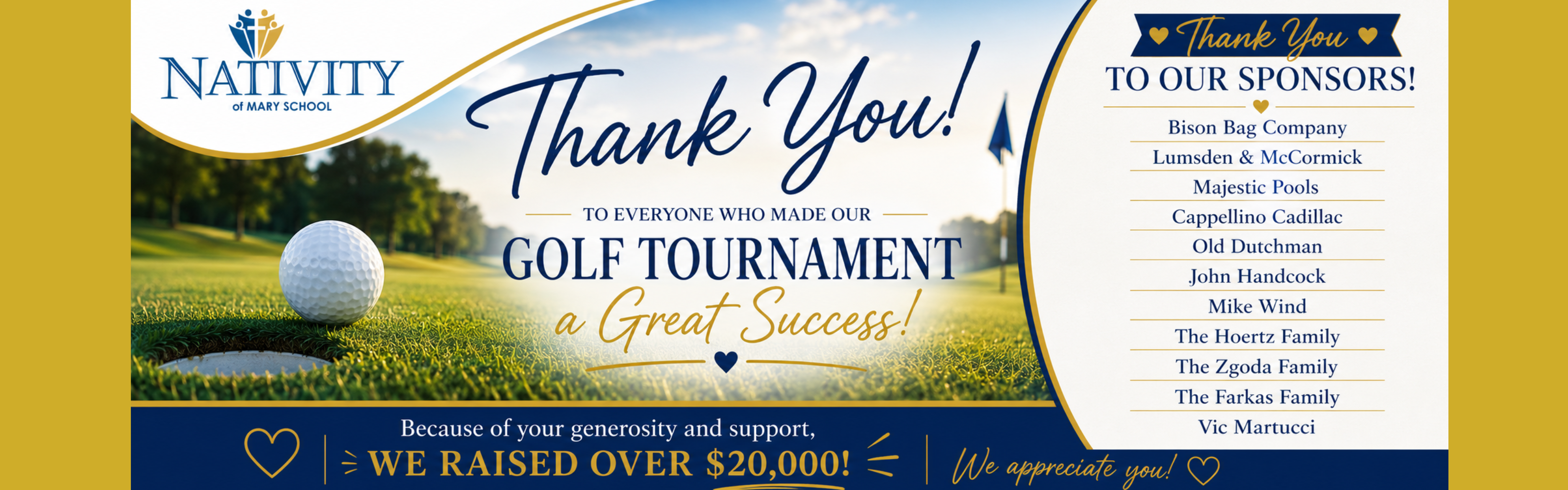 Thank you- Golf Tournament